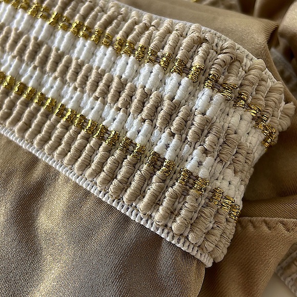 NWT M/XS PEIXOTO mix size bikini set gold light beige metallic stretch pads - Picture 10 of 13